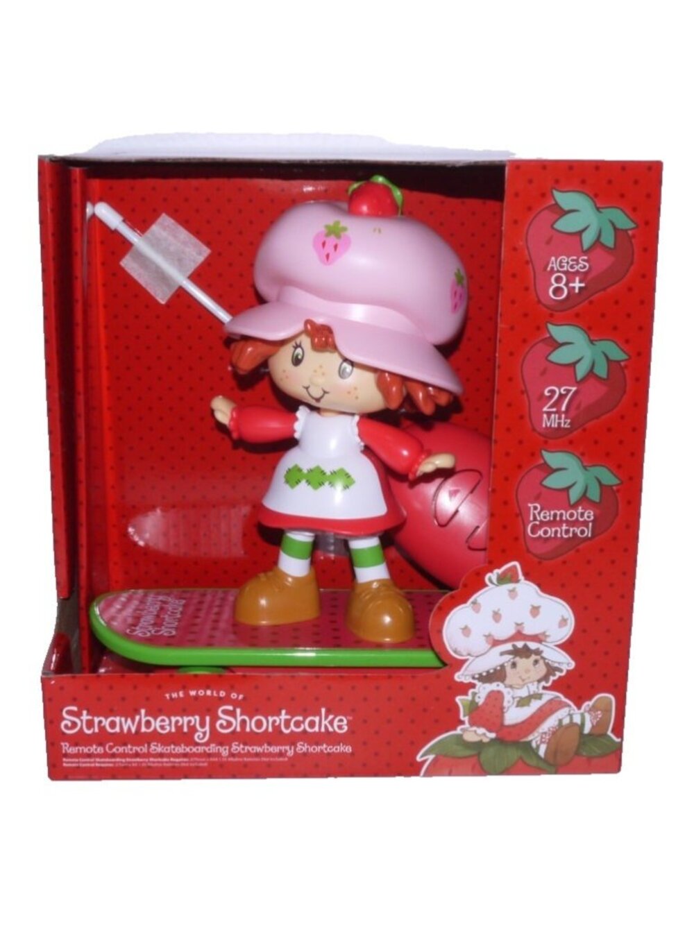 The World of Strawberry Shortcake 6" RC remote control figure on skateboard, New